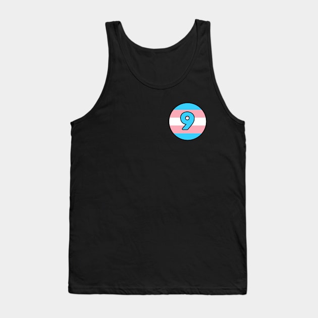 Number 9 Trans flag Tank Top by LiquidLine